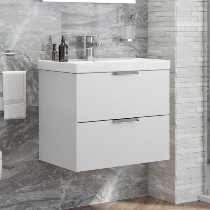 Slimline wall hung vanity unit